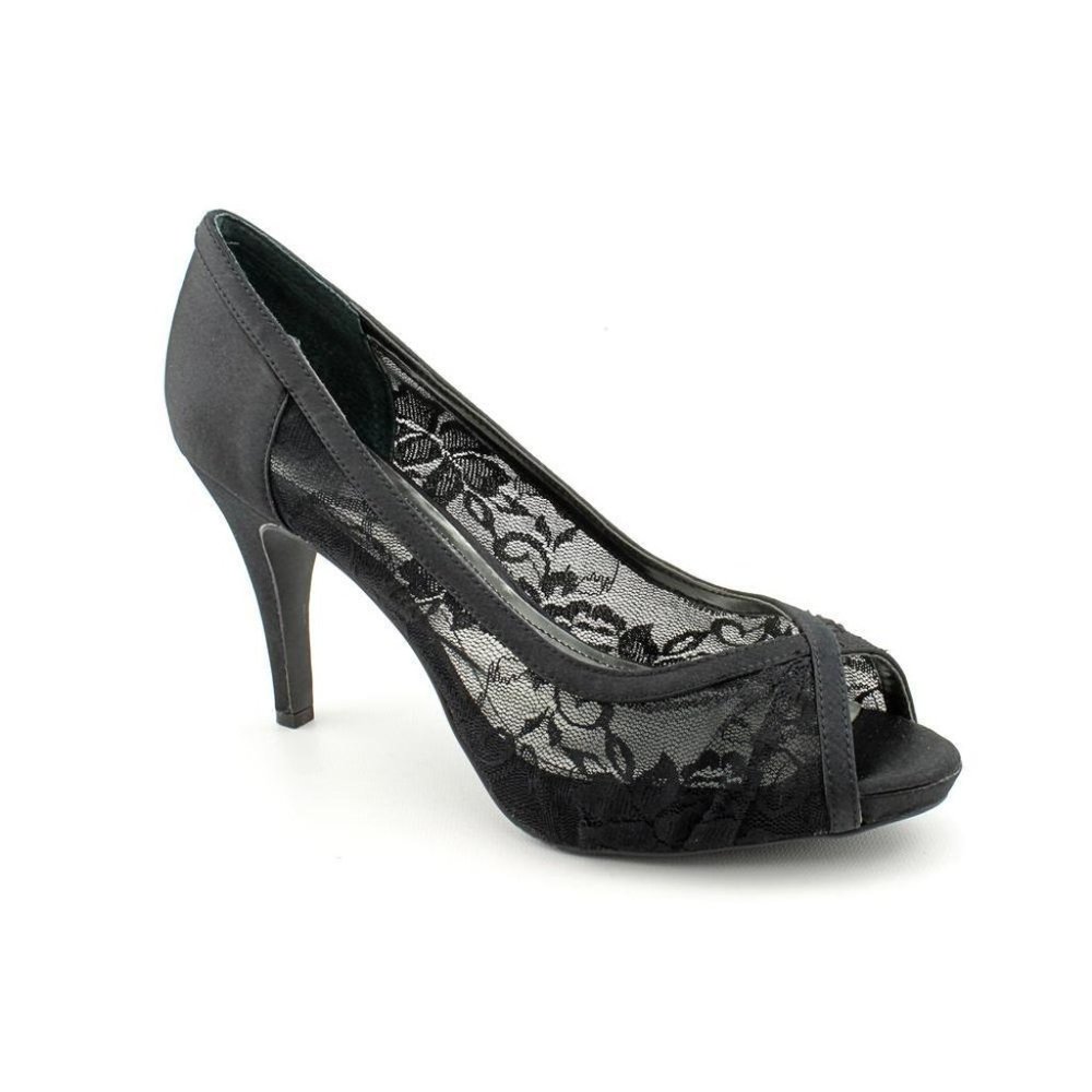 Style & Co Spicy Peep Toe Lace Satin Heels